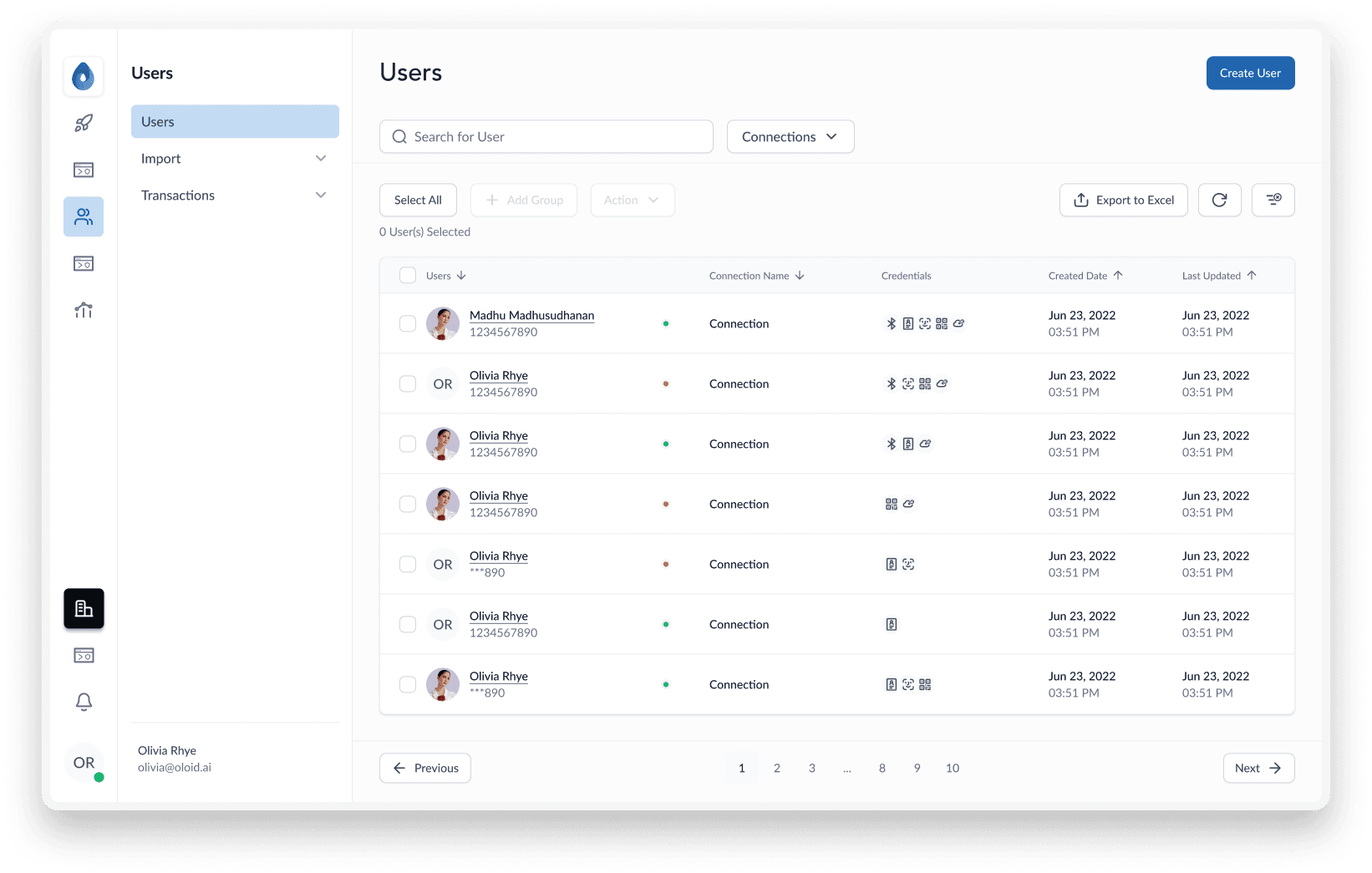 user settings