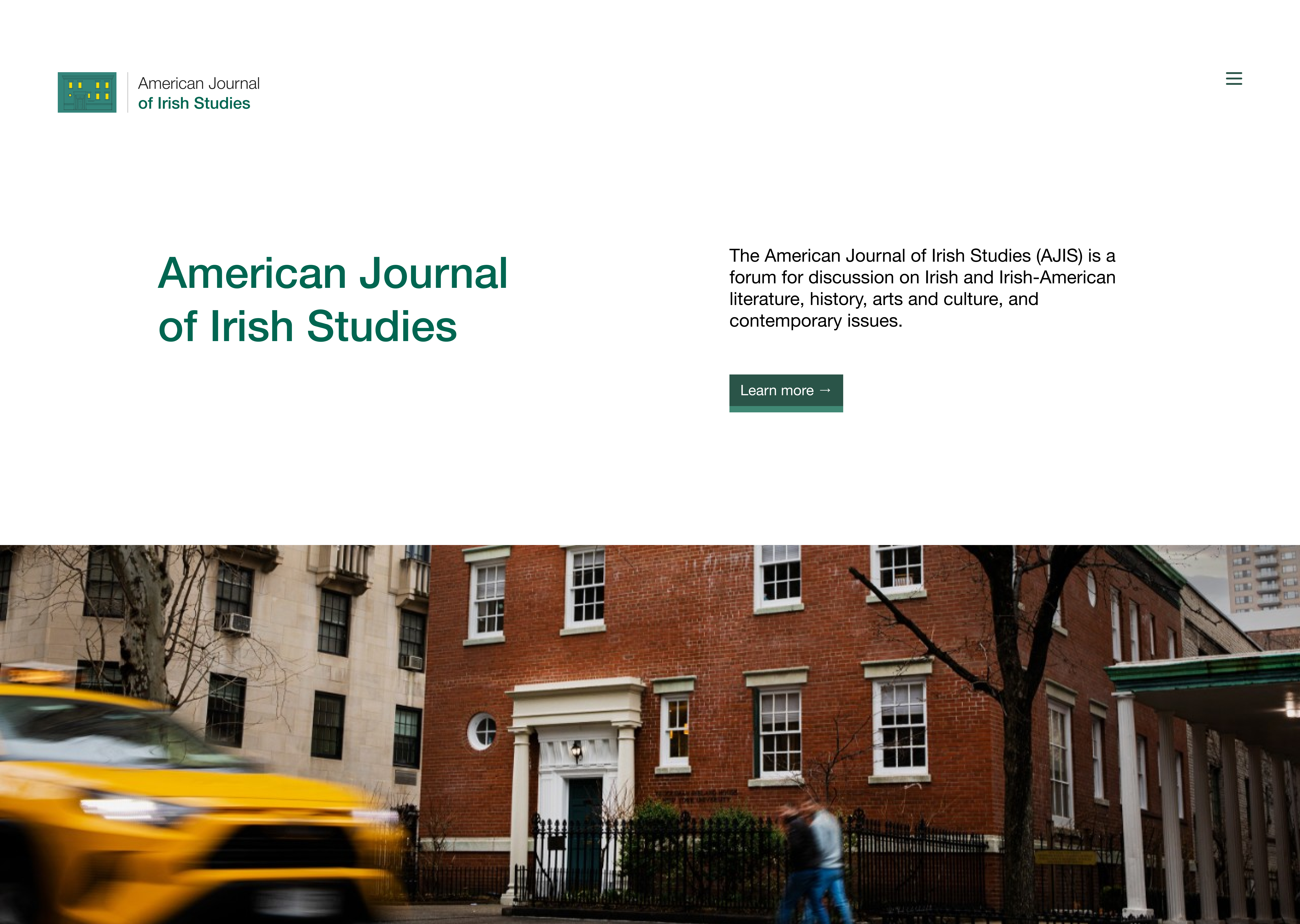 American Journal of Irish Studies website cover